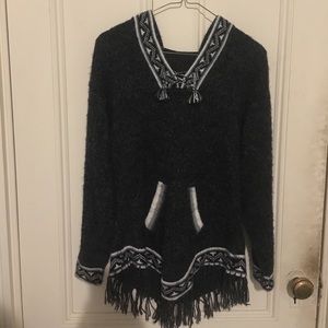 hooded 100% alpaca sweater
